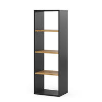 BÜCHERREGAL Tomy Anthrazit/Goldkraft Eiche 40 x 120 cm ,4 Fächer - Honigeiche/Anthrazit, Holzwerkstoff (40/120/30cm) - Vicco