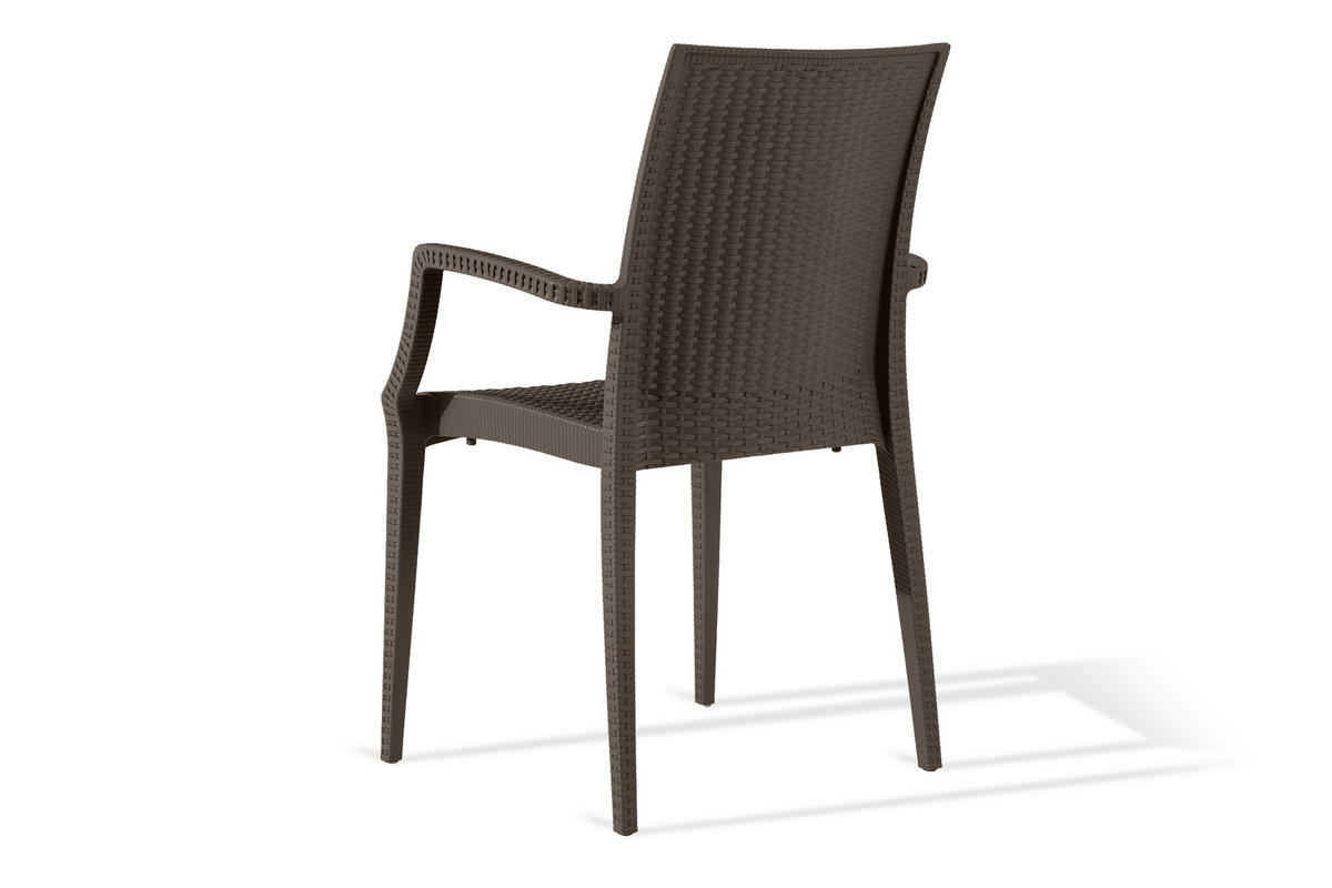 GARTENSTUHL ETULI 2-tlg, Braun - Braun, Kunststoff (56/88/50cm) - KONSIMO®