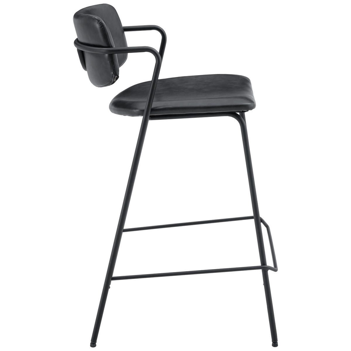 BARHOCKER Léon Schwarz 2er-Set - Schwarz, Kunststoff (48/91/57cm) - Happy Garden