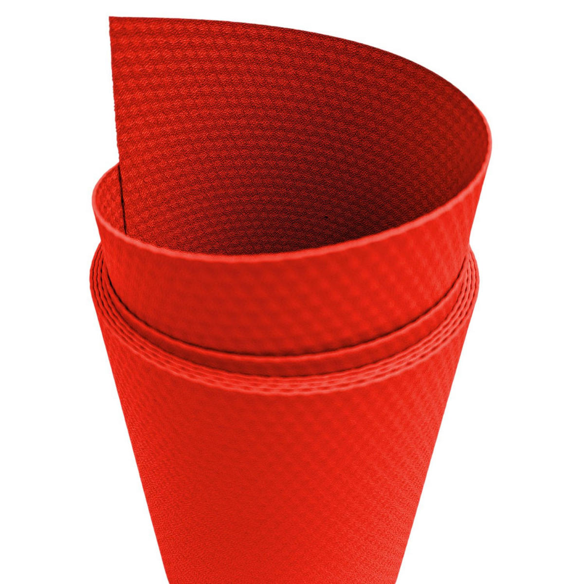 SICHTSCHUTZSTREIFEN DELUX-P Einzelstreifen Wabenstruktur Rot 2,55m - Rot, Kunststoff (255/19cm) - ZAUN|ZU