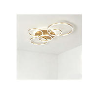 LED-DECKENLEUCHTE Gold 110x73x15 cm - Goldfarben, Kunststoff (110/73/15cm) - Coonoor