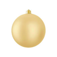 WEIHNACHTSKUGEL Gold matt, Ø 20 cm, Kunststoff, für Innen- und Außenbereich - Champagner/Goldfarben, Kunststoff (30/30/30cm) - LAALU