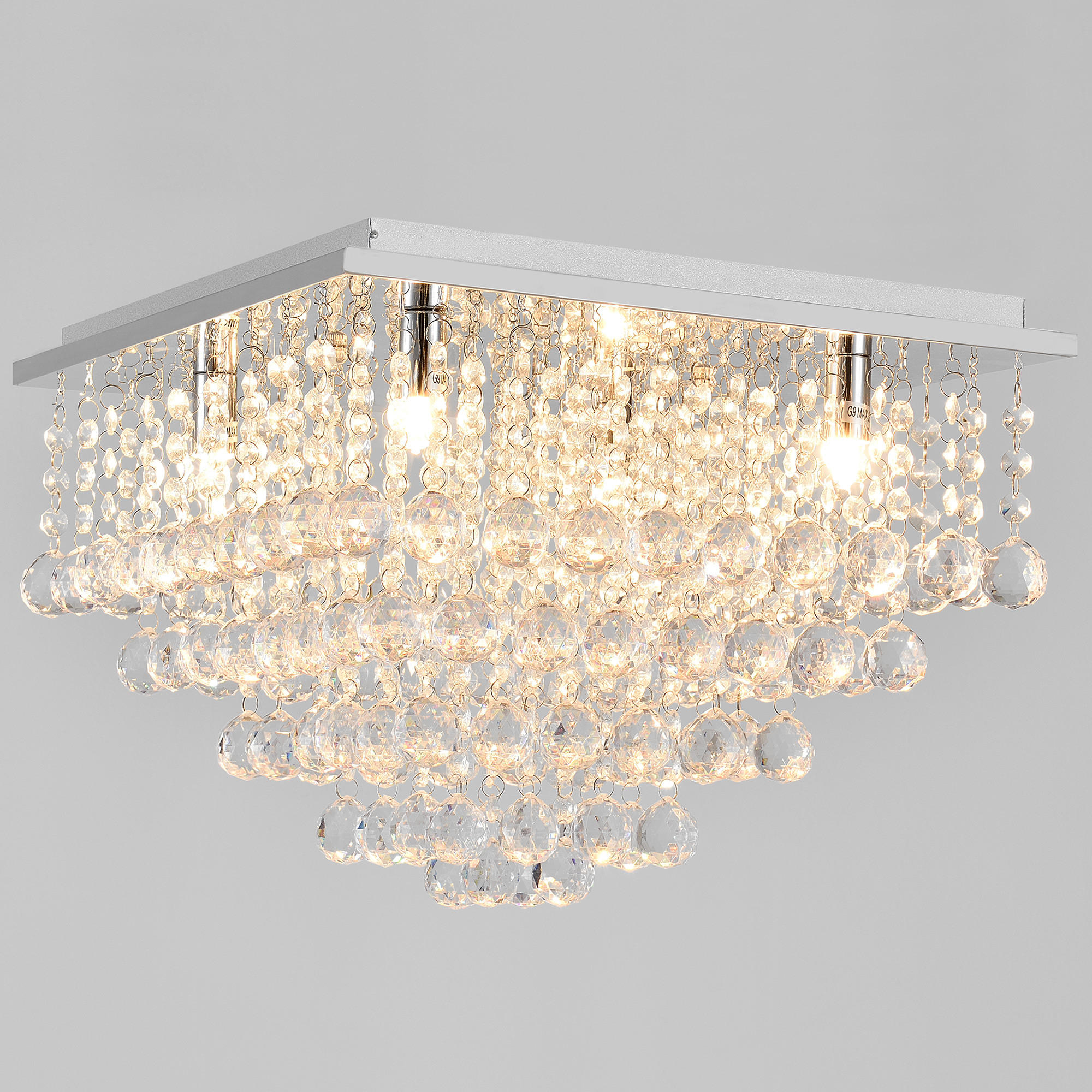 KRONLEUCHTER Veli Prisma - Weiß, Metall (38/38/28cm) - lux.pro