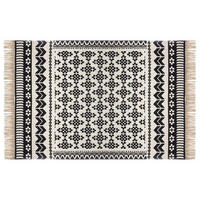 DEKO-TEPPICH aus Baumwolle 170/120 cm - Schwarz, Naturmaterialen (120/170cm) - Atmosphera Createur d´interieur