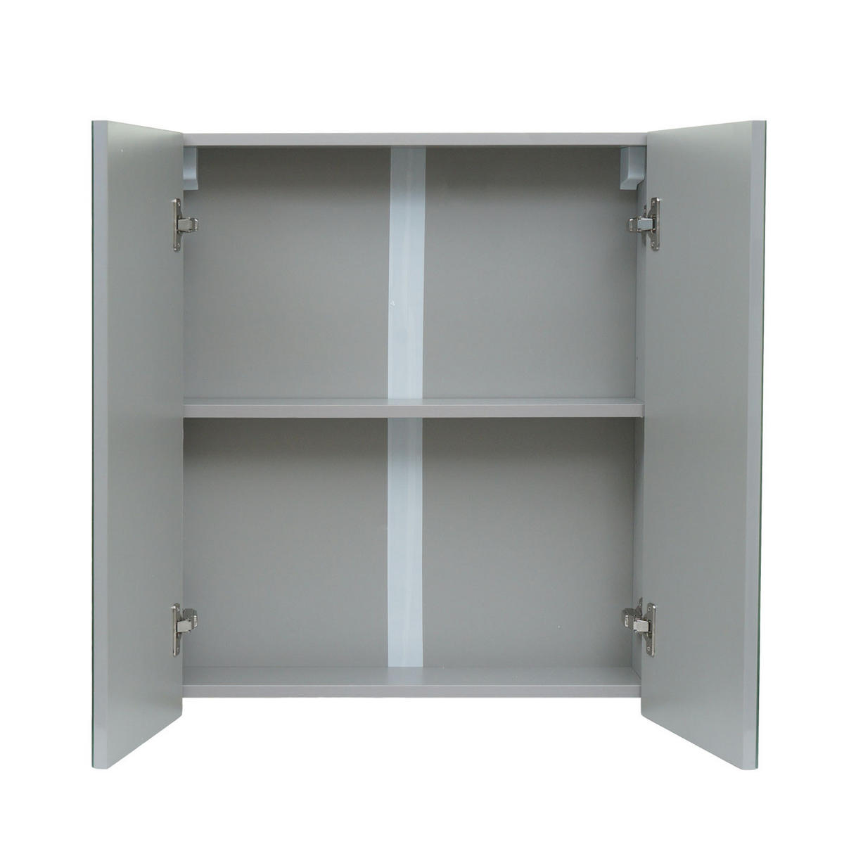 SPIEGELSCHRANK B19B Hochglanz Grau - Grau, Holz (60/70/16cm) - MCW
