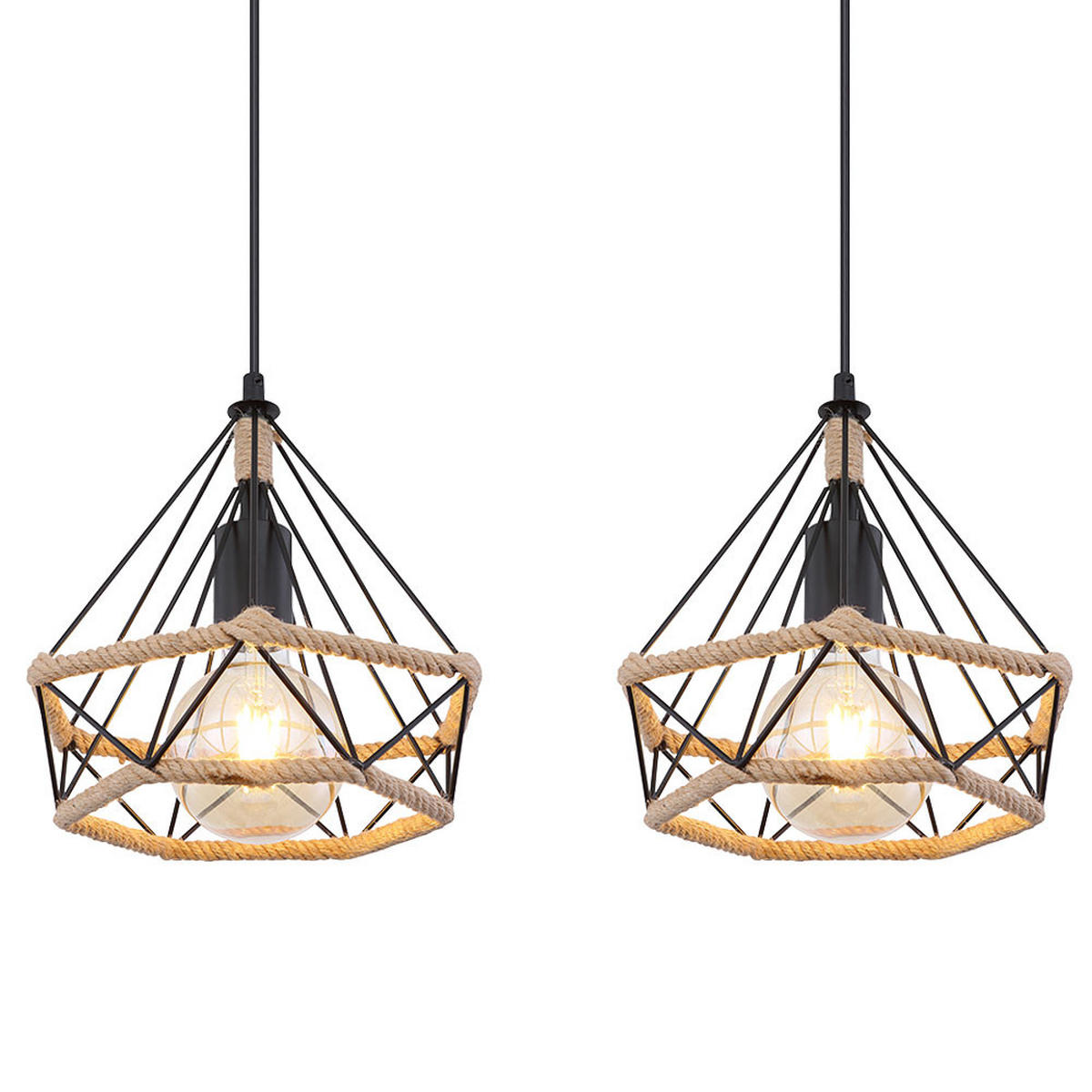 HÄNGELEUCHTE Metall Schwarz 3 Flammig - Schwarz, Metall (100/25/120cm) - Globo Lighting