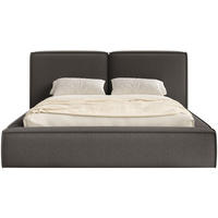 POLSTERBETT Tilves Graphitgrau 140x200 cm - Schwarz/Graphitfarben, Kunststoff/Textil (140/200cm) - Selsey