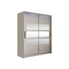 SCHWEBETÜRENSCHRANK Westa VII, mit RGB LED Beleuchtung - Kaschmir/Silberfarben, Holzwerkstoff/Metall (150/200/58cm) - MIRJAN24