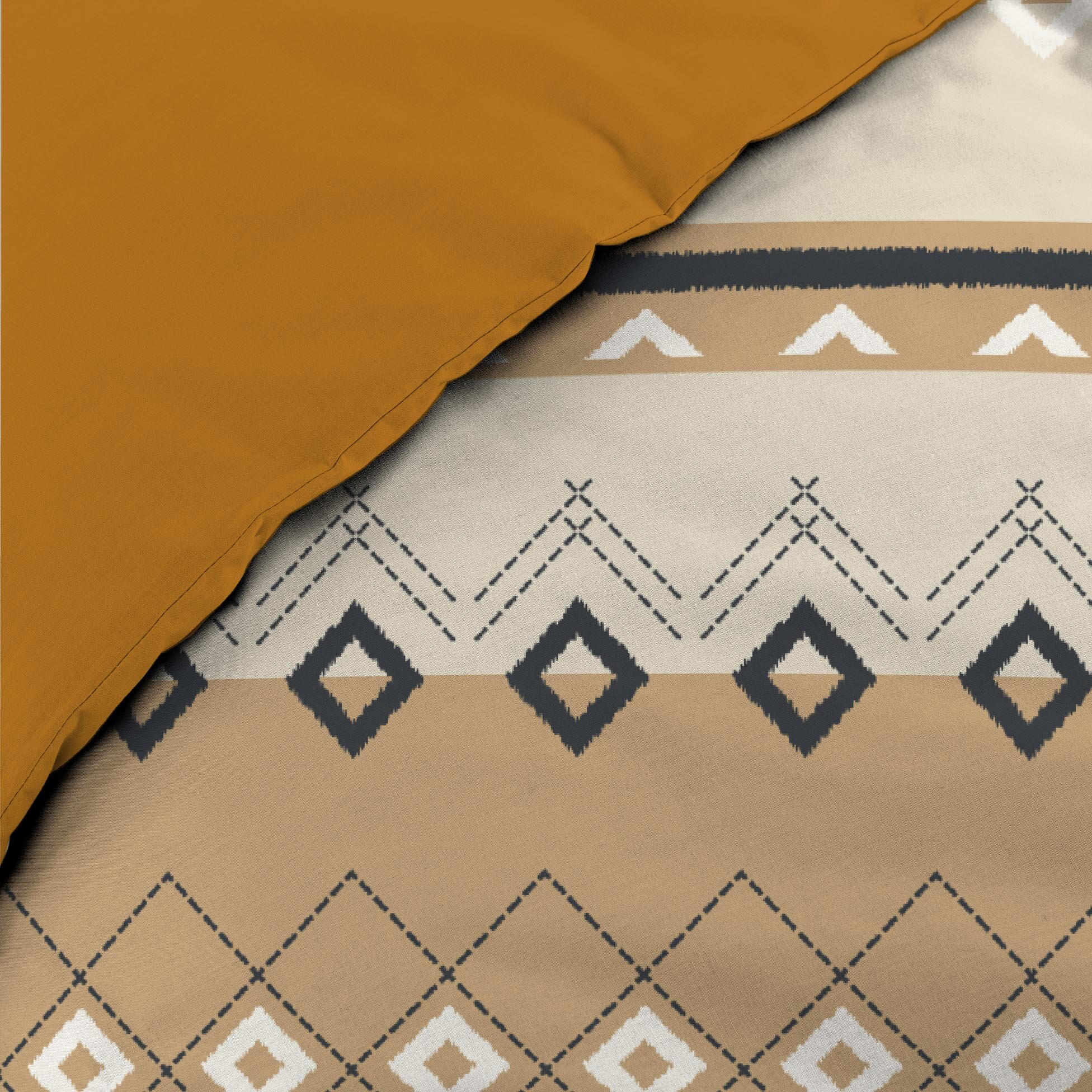 BETTWÄSCHE Baumwolle Ethno Xena 240/220 cm - Braun, Naturmaterialien (220/240cm) - Douceur d´intérieur