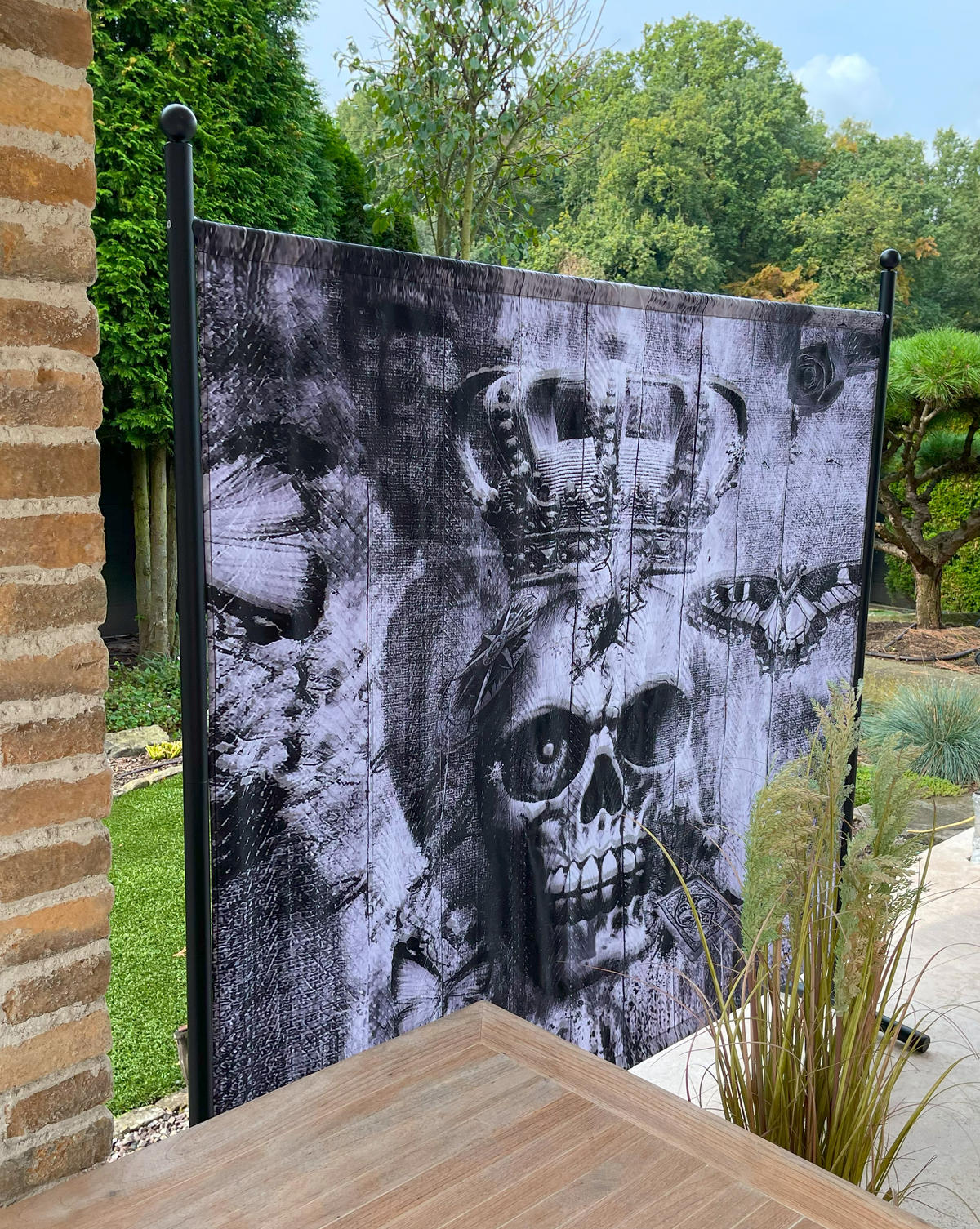 PARAVENT 1-tlg. 180x178 cm Skull - Multicolor, Metall (178/180cm) - QUICK STAR