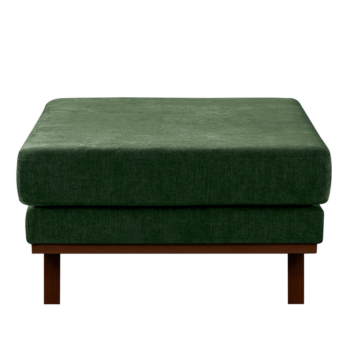 HOCKERBANK - Dunkelgrün/Buchefarben, Buchenholz/Textil (180/43/81cm) - home24