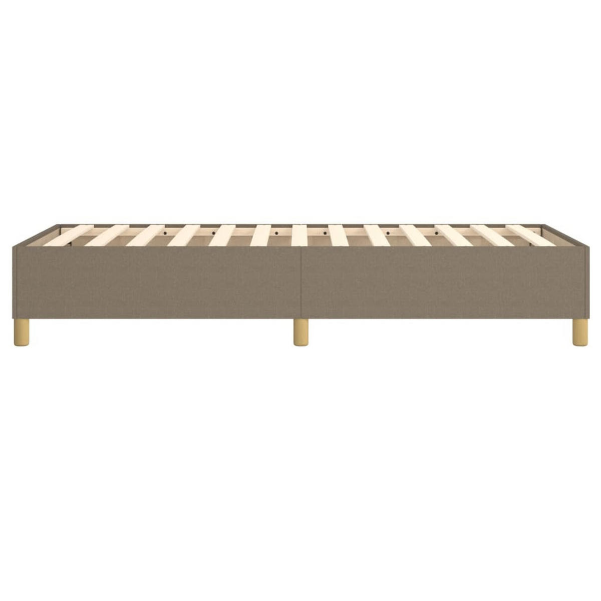 BETTGESTELL Taupe 90/200 Cm Stoff - Taupe, Holzwerkstoff (90/200cm) - vidaXL