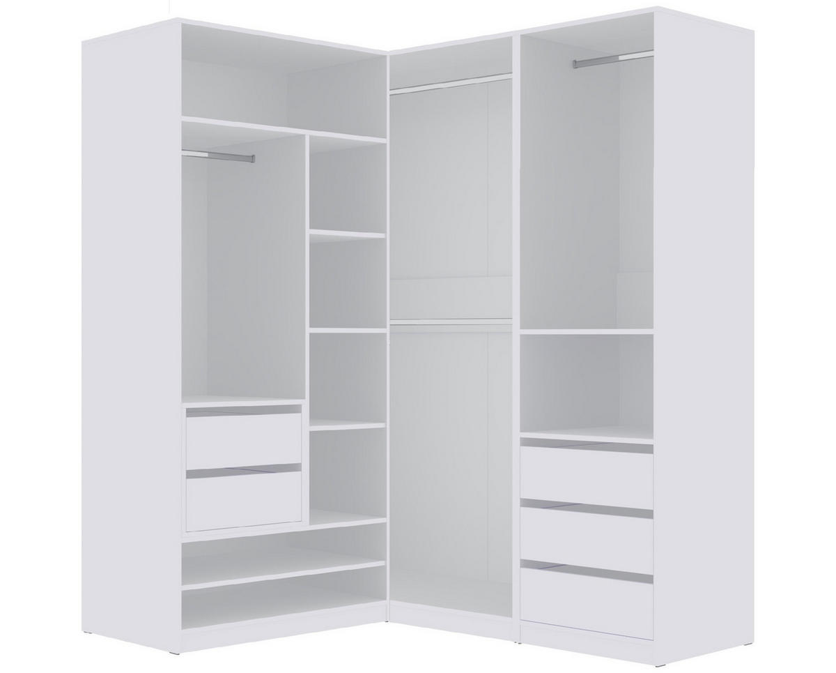 OFFENER-GARDEROBENSCHRANK TRES D/B Weiß 250/206/51 cm - Weiß, Holzwerkstoff (250/206/51cm) - Marmex Möbel