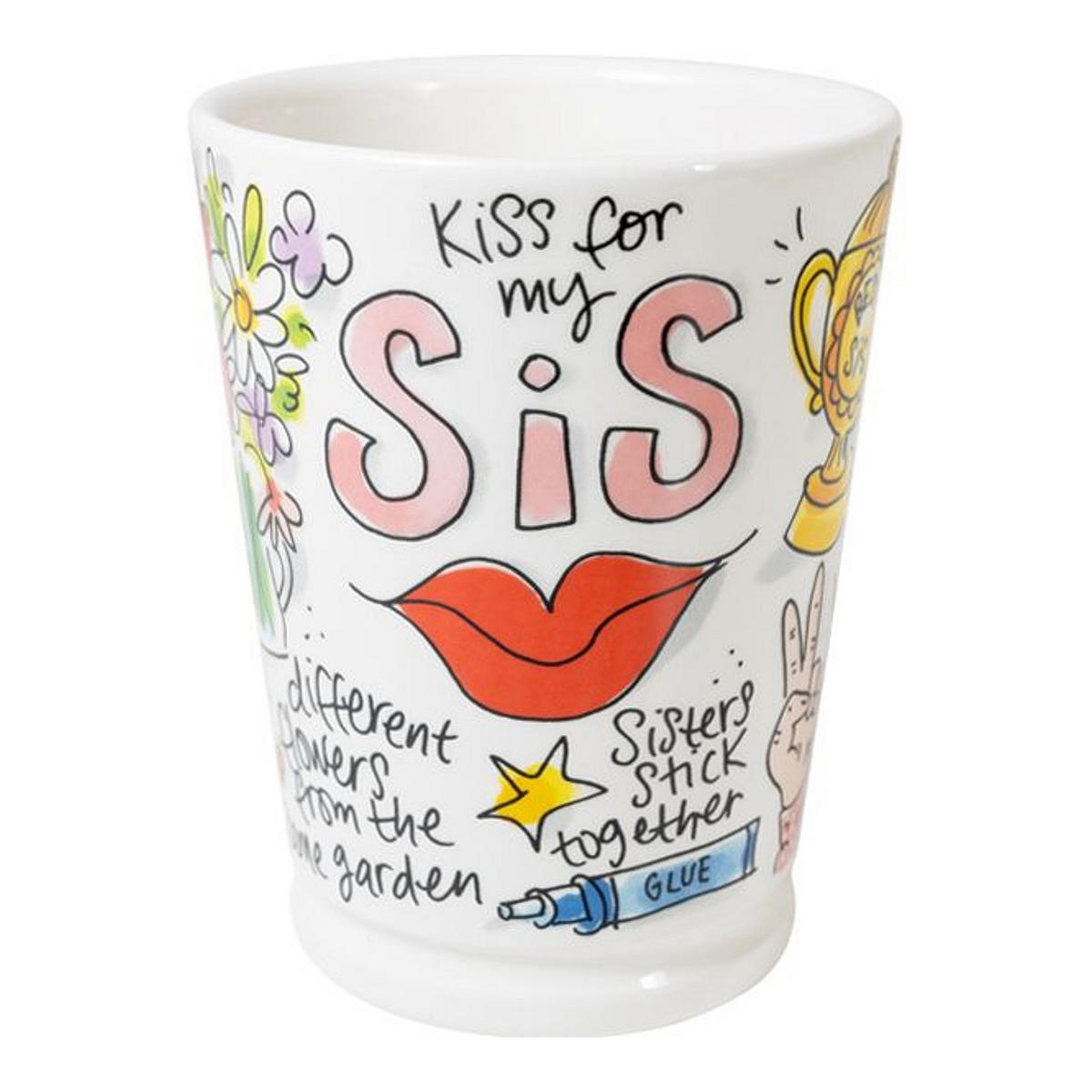 XL-BECHER Schwester in Bunt - 500 ml - Multicolor, Keramik (0.5L) - Blond Amsterdam