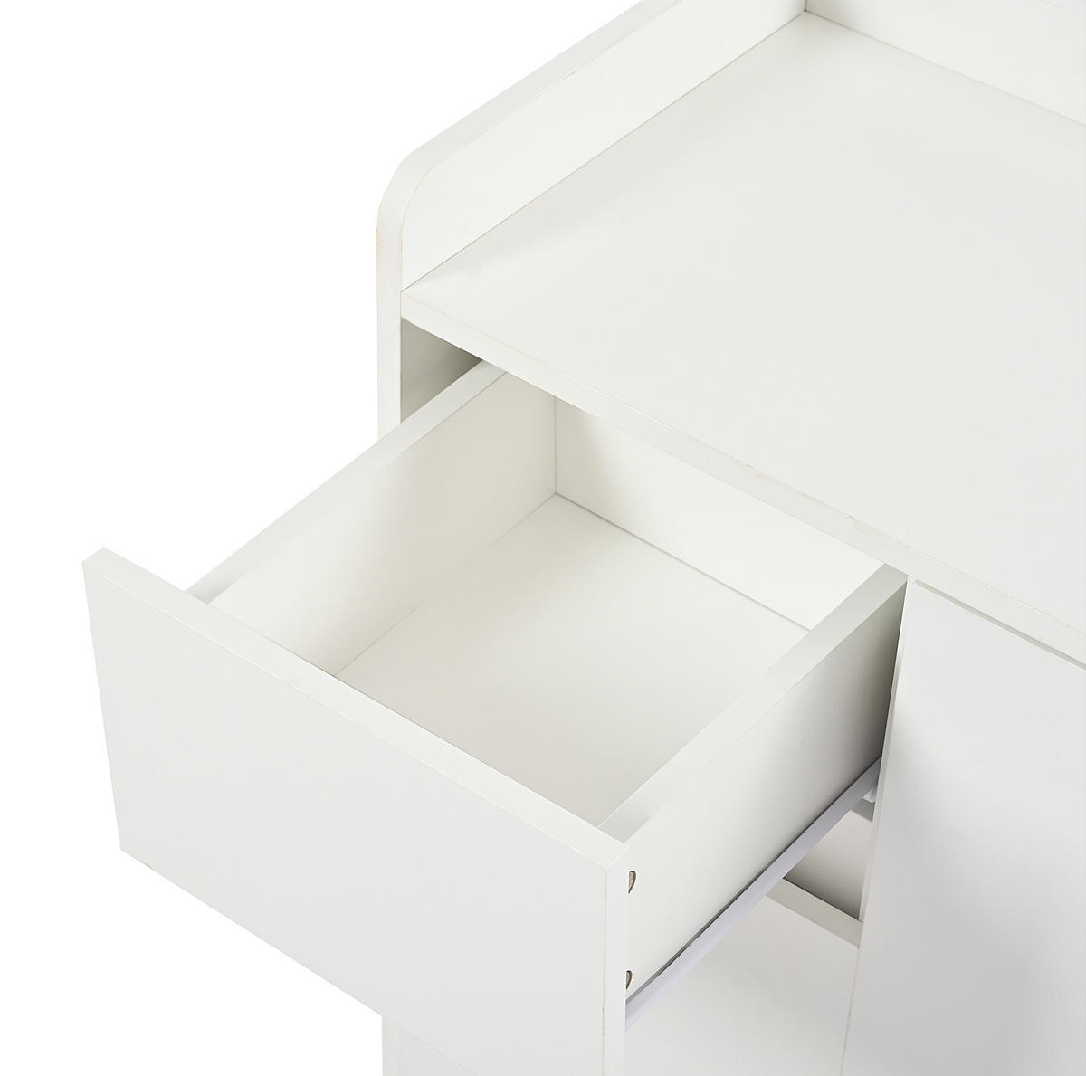 SCHUHSCHRANK 120/99/35 cm Weiß aus Spanplatte mit verstellbarem Regalbrett - Weiß, Holzwerkstoff (120/99/35cm) - OKMYHOME