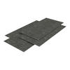 DUSCHRÜCKWAND-SET 8 TLG. Bladel - Dunkelgrau/Weiß, Kunststoff (60/120/0.3cm) - [neu.haus]