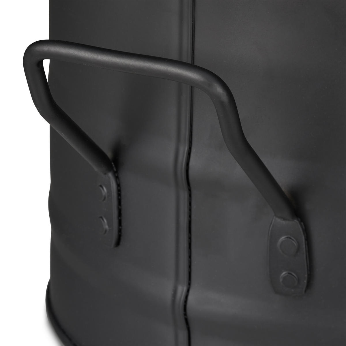 3XPELLETEIMER - Schwarz, Metall (32/30/34cm) - Relaxdays