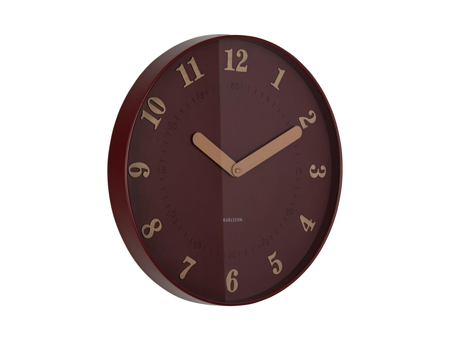 WANDUHR Amena Rot 40/4/40 cm - Rot, Kunststoff (4/40/40cm) - Karlsson