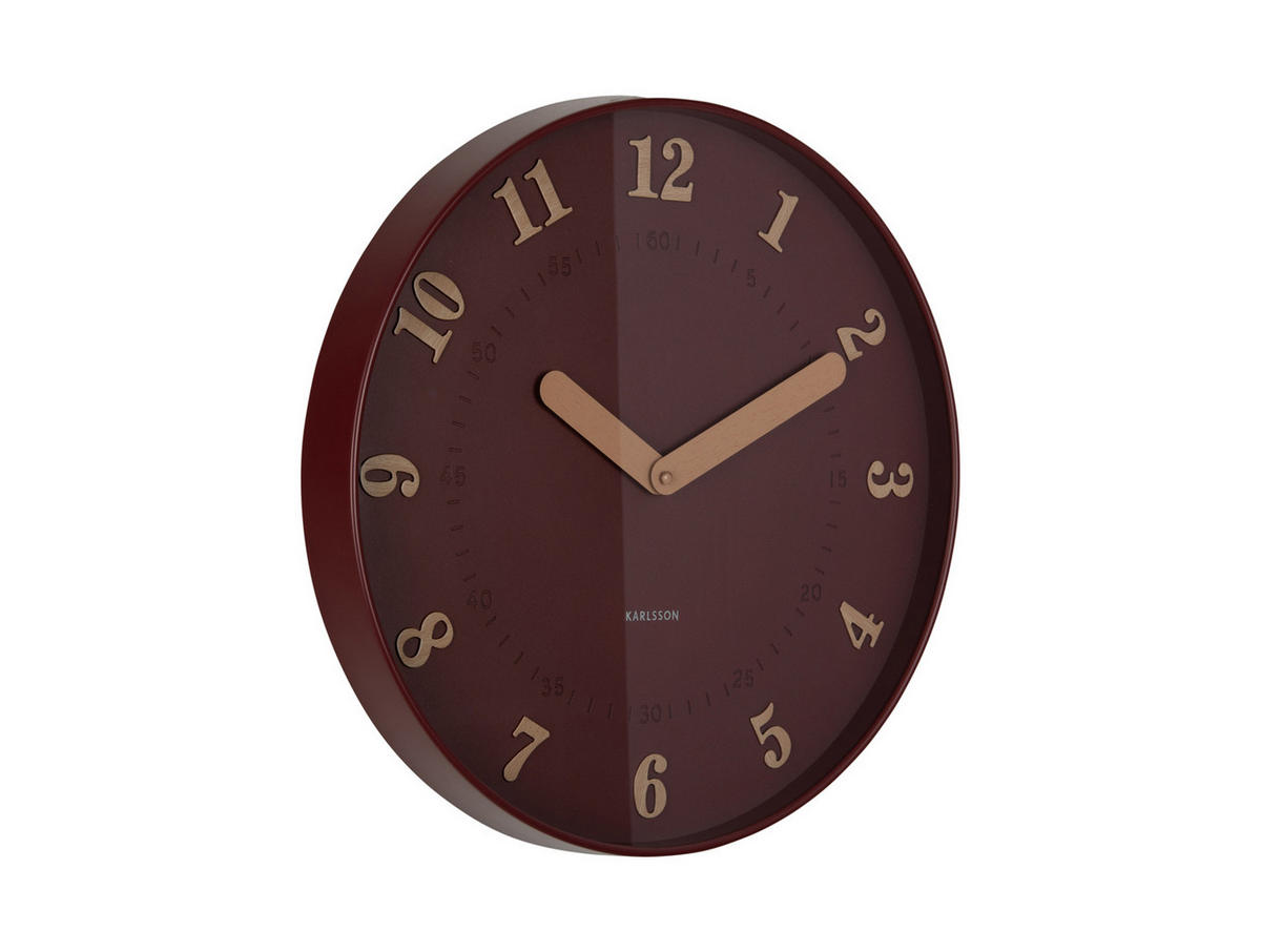 WANDUHR Amena Rot 40/4/40 cm - Rot, Kunststoff (4/40/40cm) - Karlsson