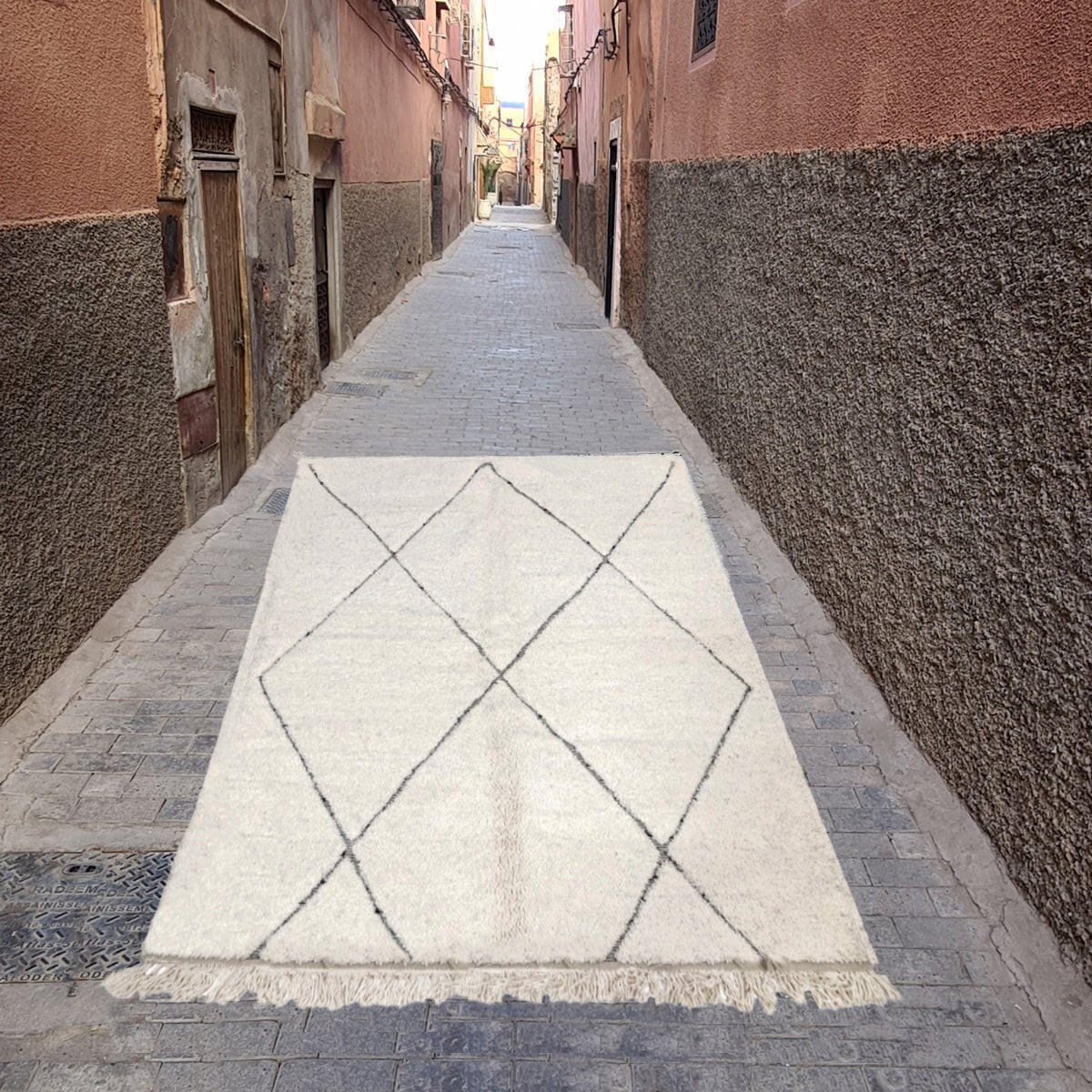 BERBERTEPPICH aus reiner Wolle beige - Beige, Naturmaterialien (150/250cm) - AFK Living