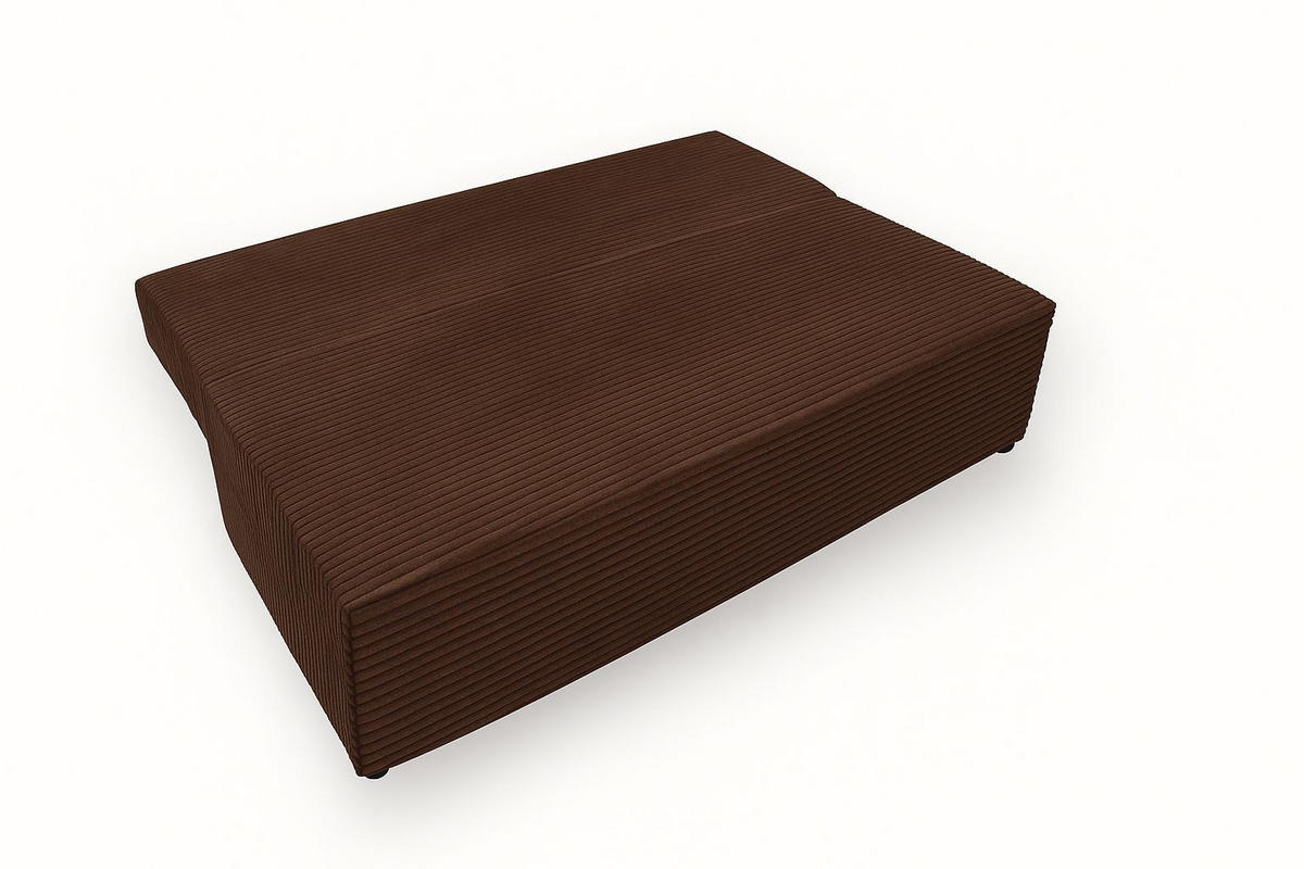 SCHLAFSOFA mit Bettkasten DUO, Stoff Velo, Braun - Braun, Holz (198/89/90cm) - Kaiser Möbel