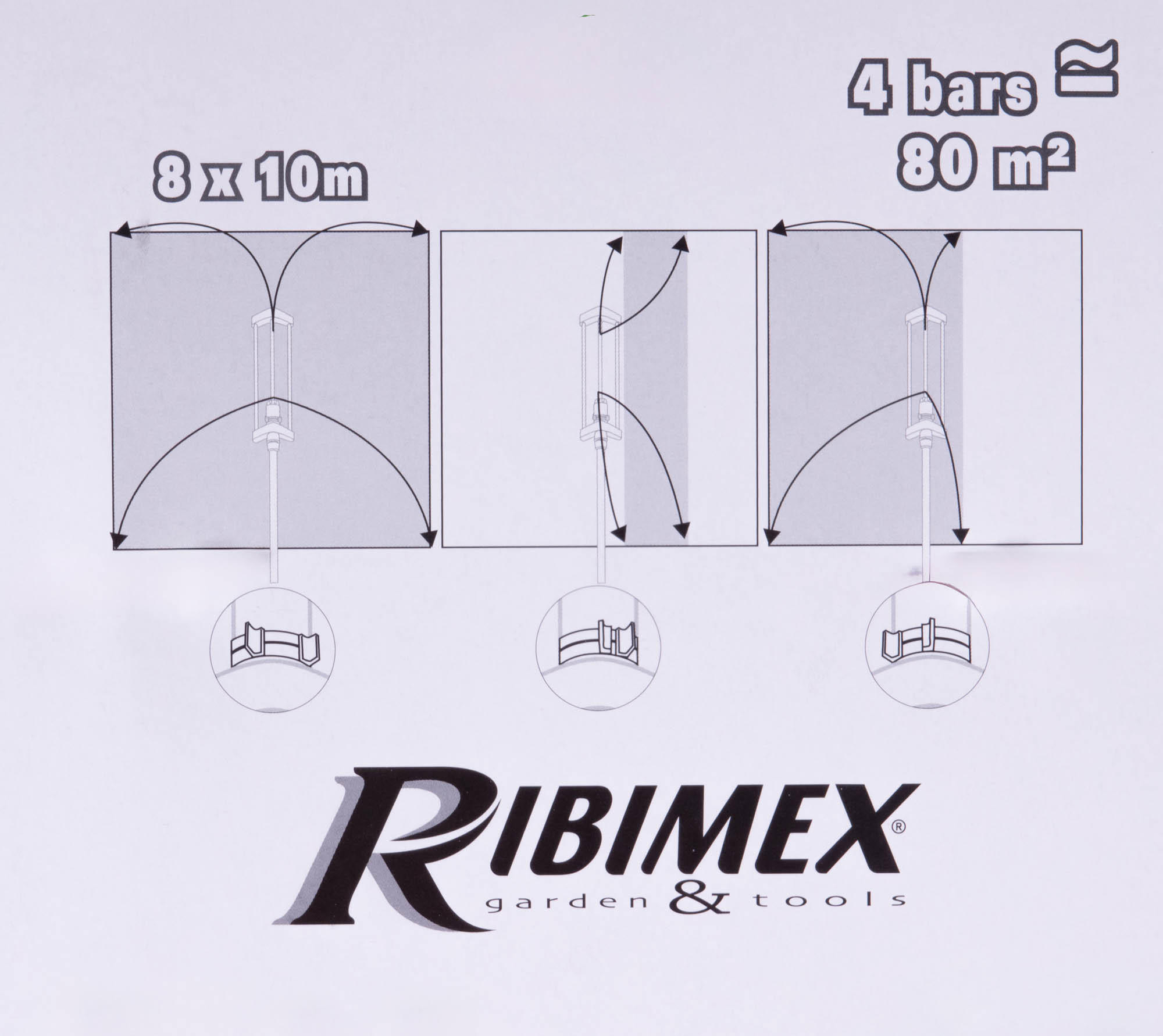 TURBINENREGNER Ribimex 80m² - Anthrazit, Kunststoff (11/40/16cm)