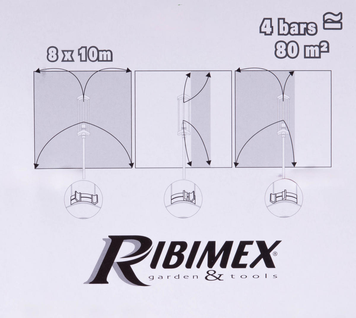 TURBINENREGNER Ribimex 80m² - Anthrazit, Kunststoff (11/40/16cm)