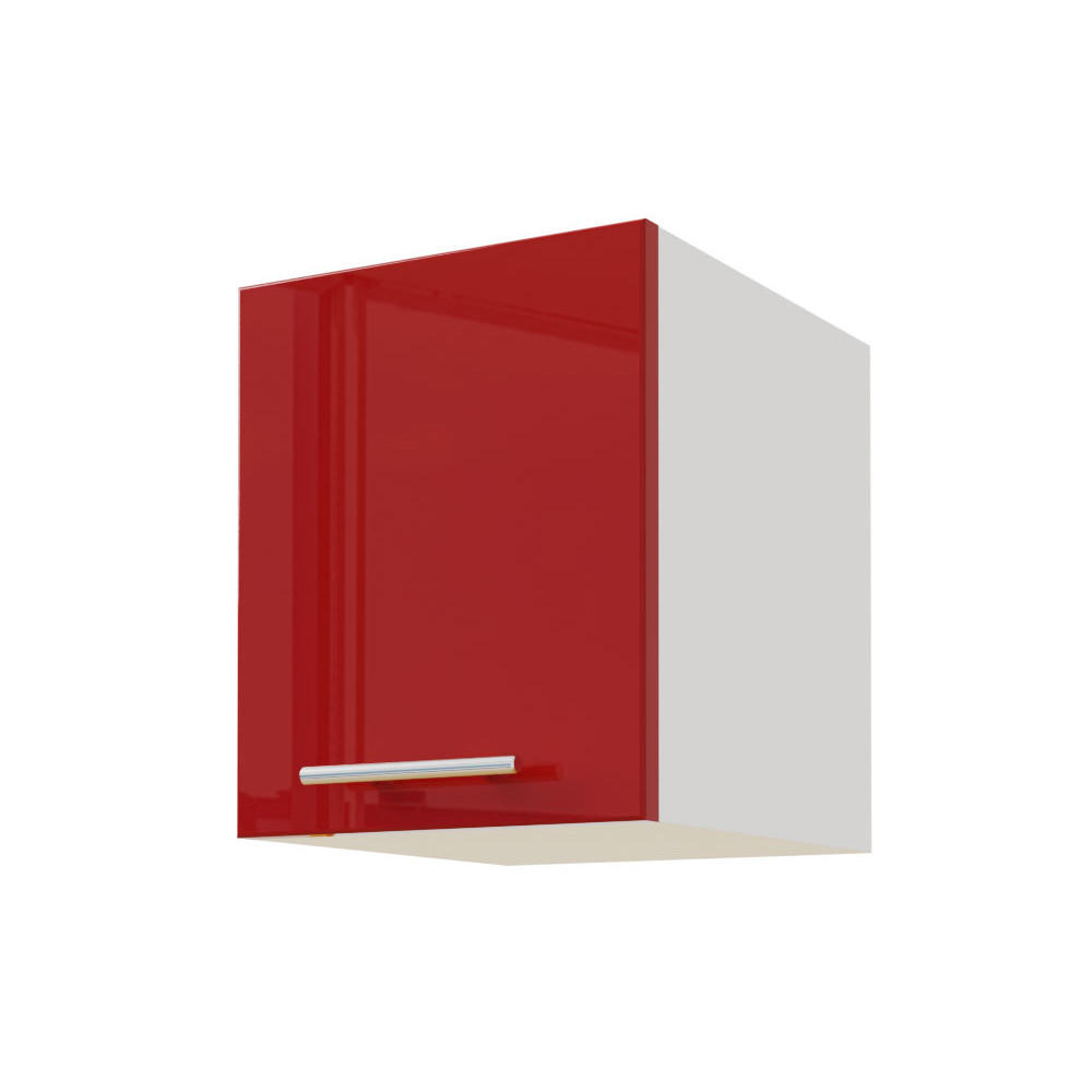 KLAPPHÄNGESCHRANK Brerra W4B/30 RAL 3002 karminrot Hochglanz / Weiß 30 / 32,5 / 36cm - Rot/Weiß, Holz/Holzwerkstoff (30/36/32.5cm) - Feldmann-Wohnen