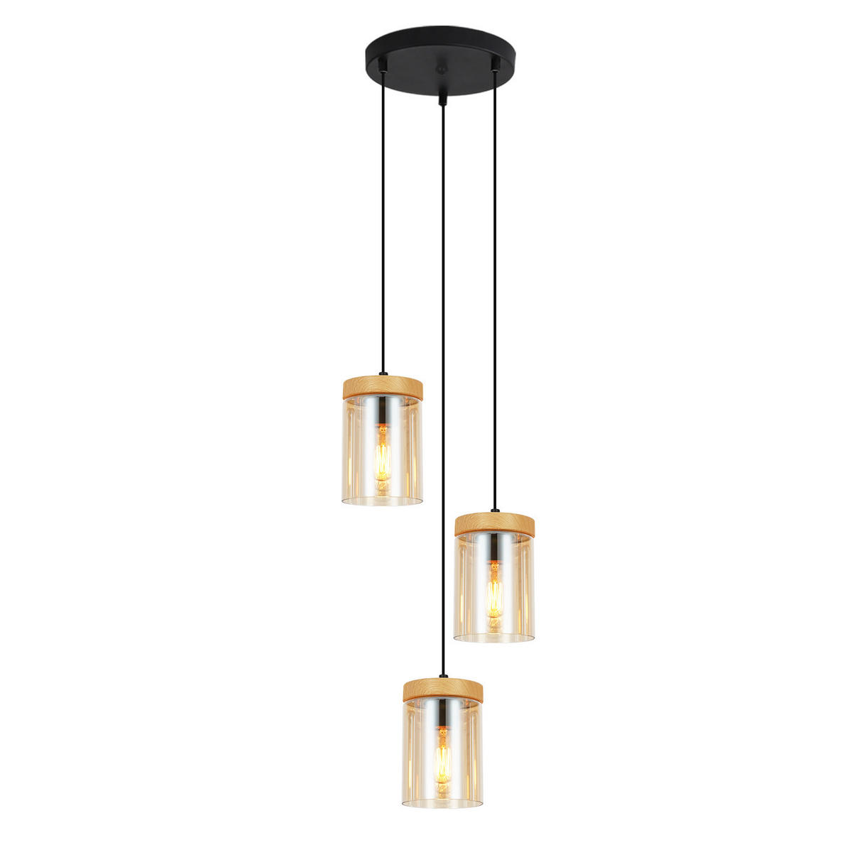 HÄNGELEUCHTE Marren 30/5/143 cm - Schwarz, Metall (5/30/143cm) - Nettlife