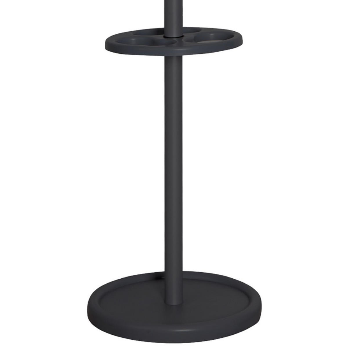 GARDEROBE Mit Drehbarer Krone & 6 Drillingshaken 180x11x48 cm Schwarz - Schwarz, Metall (11/180/48cm) - PROREGAL