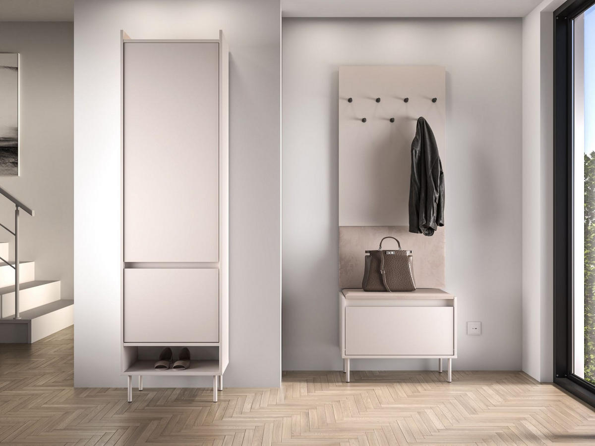 SCHUHBANK Dioce Kaschmirgrau 69 cm - Taupe, Holz/Holzwerkstoff (68.4/50/33.3cm) - Selsey
