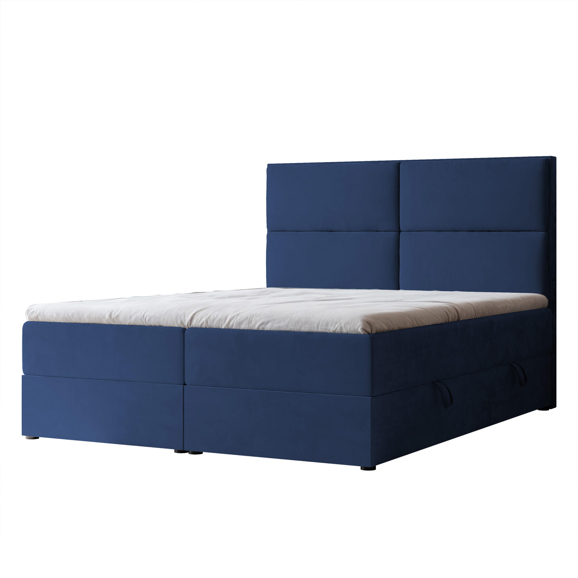 BOXBETT 120x200 cm mit Topper - Blau, Holzwerkstoff/Textil (140/200cm) - Idohome