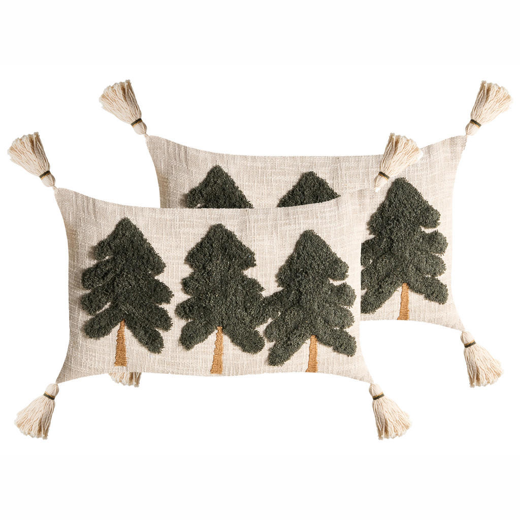 PERNĂ decorativă set de 2 bej deschisă 50/30 cm Fagraea