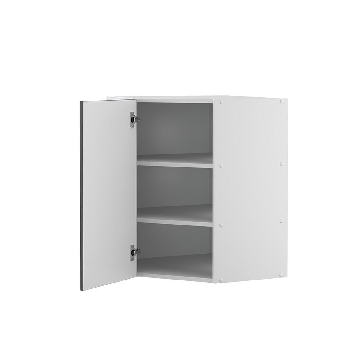 ECKHÄNGESCHRANK Fame-Line Anthrazit Landhaus 57 cm - Anthrazit/Weiß, Holzwerkstoff (57/72/34.1cm) - Vicco