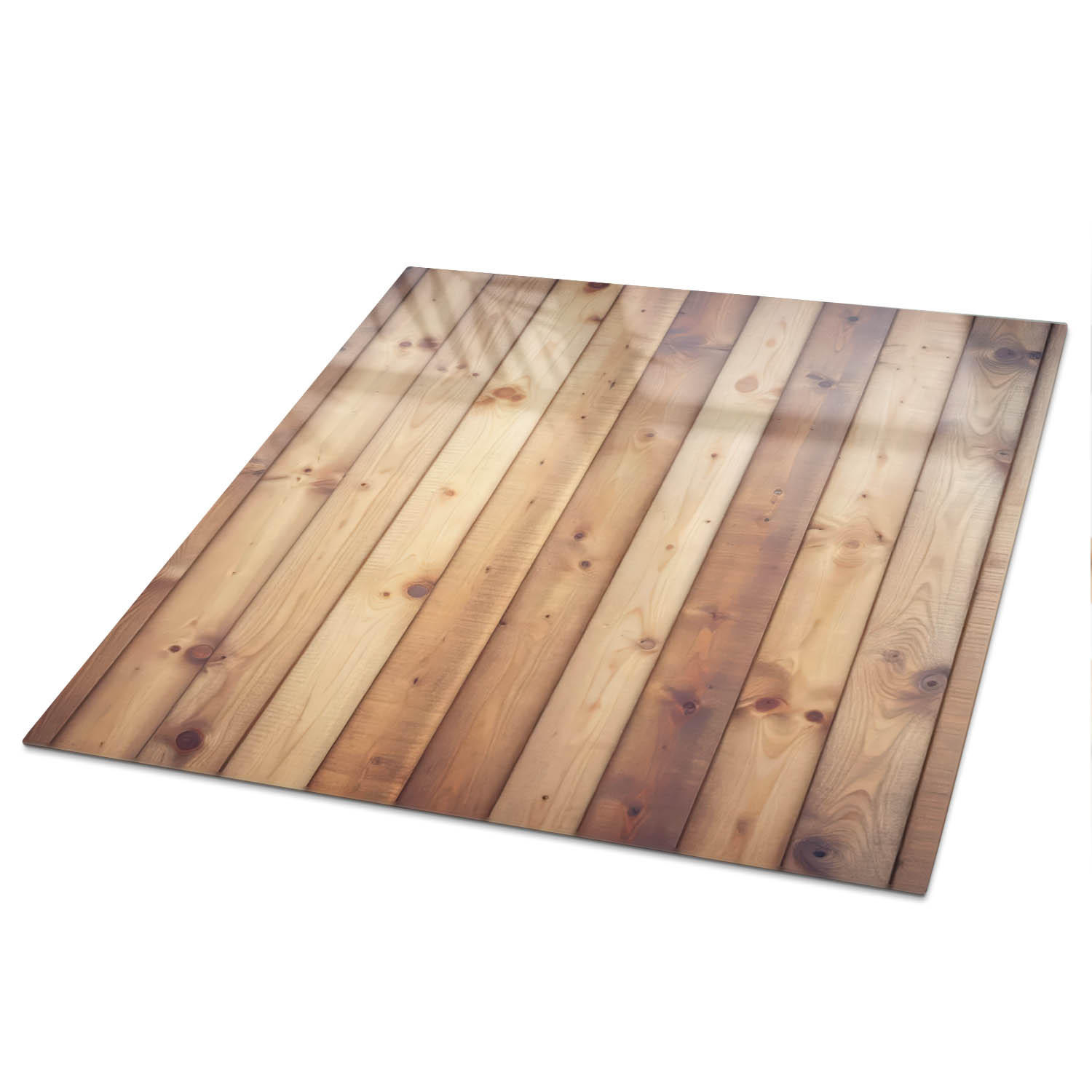 TISCHPLATTE 50x50 cm – Holzbretter - Braun, Glas (50/50/0.4cm) - Wallfluent
