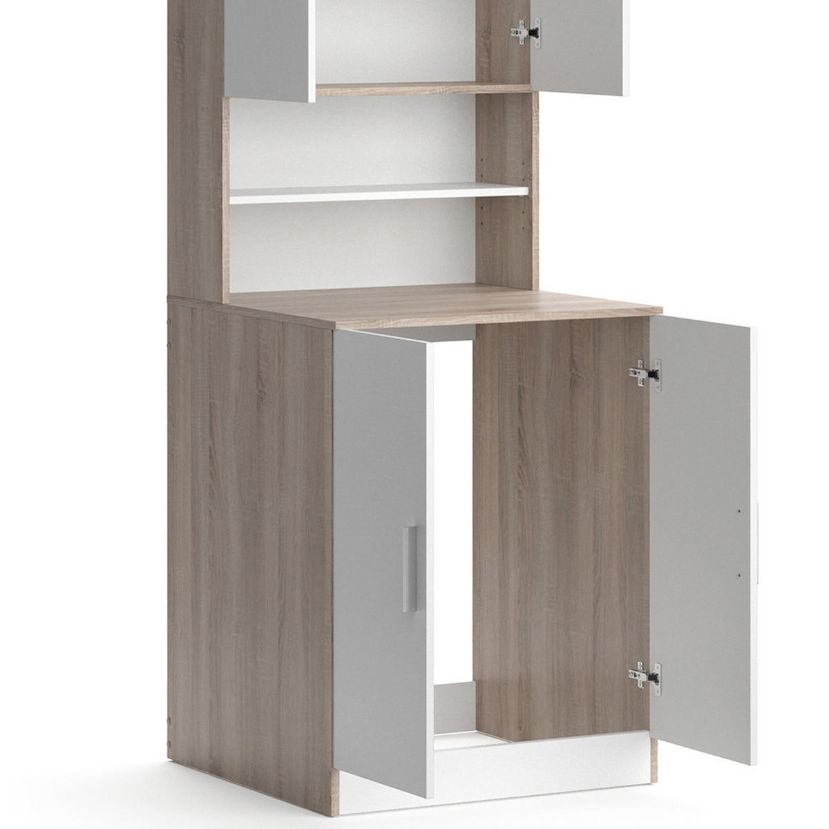 WASCHMASCHINENSCHRANK Liana Sonoma 70.5 x 190.5 cm - Weiß/Sonoma Eiche, Holzwerkstoff (70.5/190.5/70cm) - Vicco