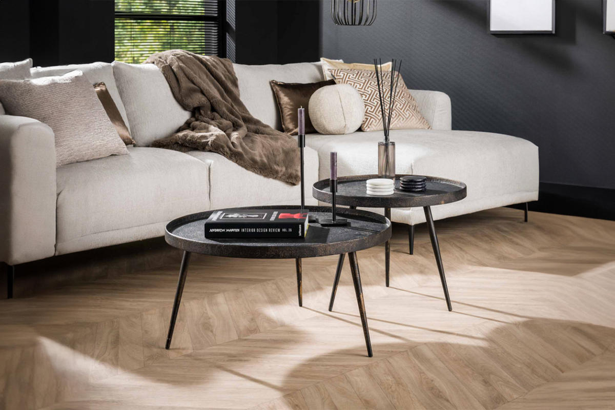 COUCHTISCH-SET MAURI Schwarz Metall - Schwarz, Metall (76/76/40cm) - KAWOLA