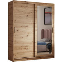 SCHWEBETÜRENSCHRANK Hela 120/205/60 2-türig eiche Artisan mit Spiegel - Eiche Artisan, Holzwerkstoff (120/205/60cm) - Beautysofa