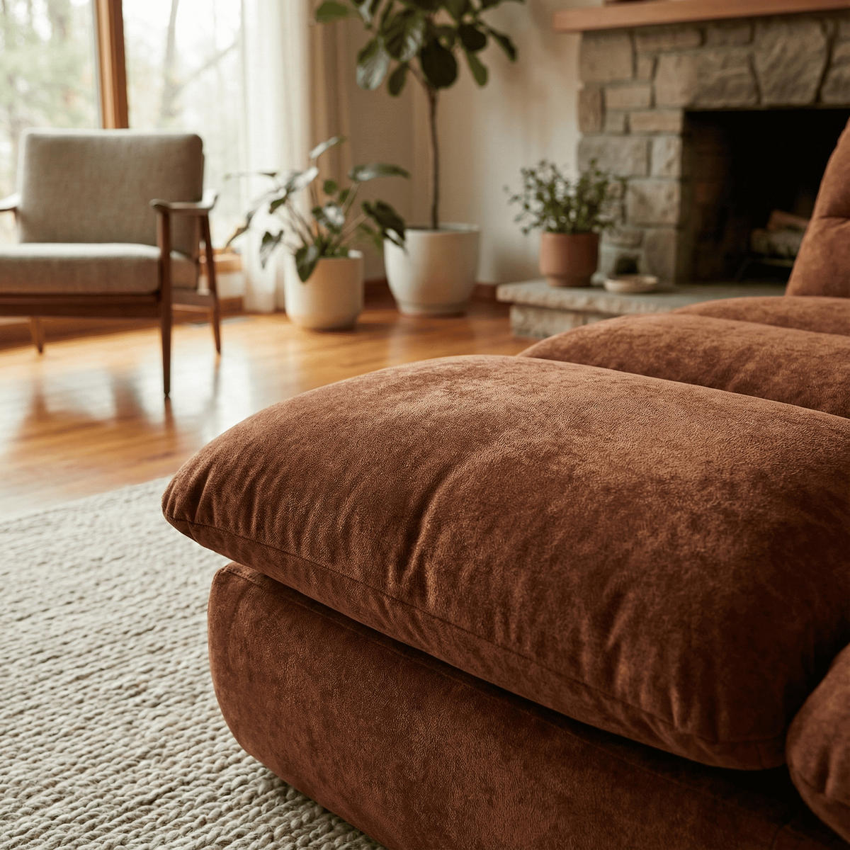 SOFA Nuvia Doppel 2-Sitzer - Schokolade - Braun, Textil (160/73/100cm) - COCO Living