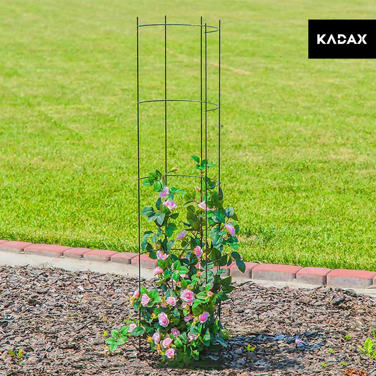 GARTENPERGOLA für Blumen, 28 x 120 cm, schwarz - Schwarz, Metall (28/120cm) - KADAX