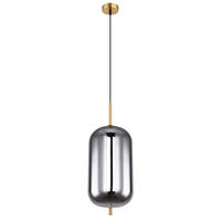 HÄNGELEUCHTE Metall Rauchglas Grau Matt - Grau, Glas (22/22/120cm) - Globo Lighting