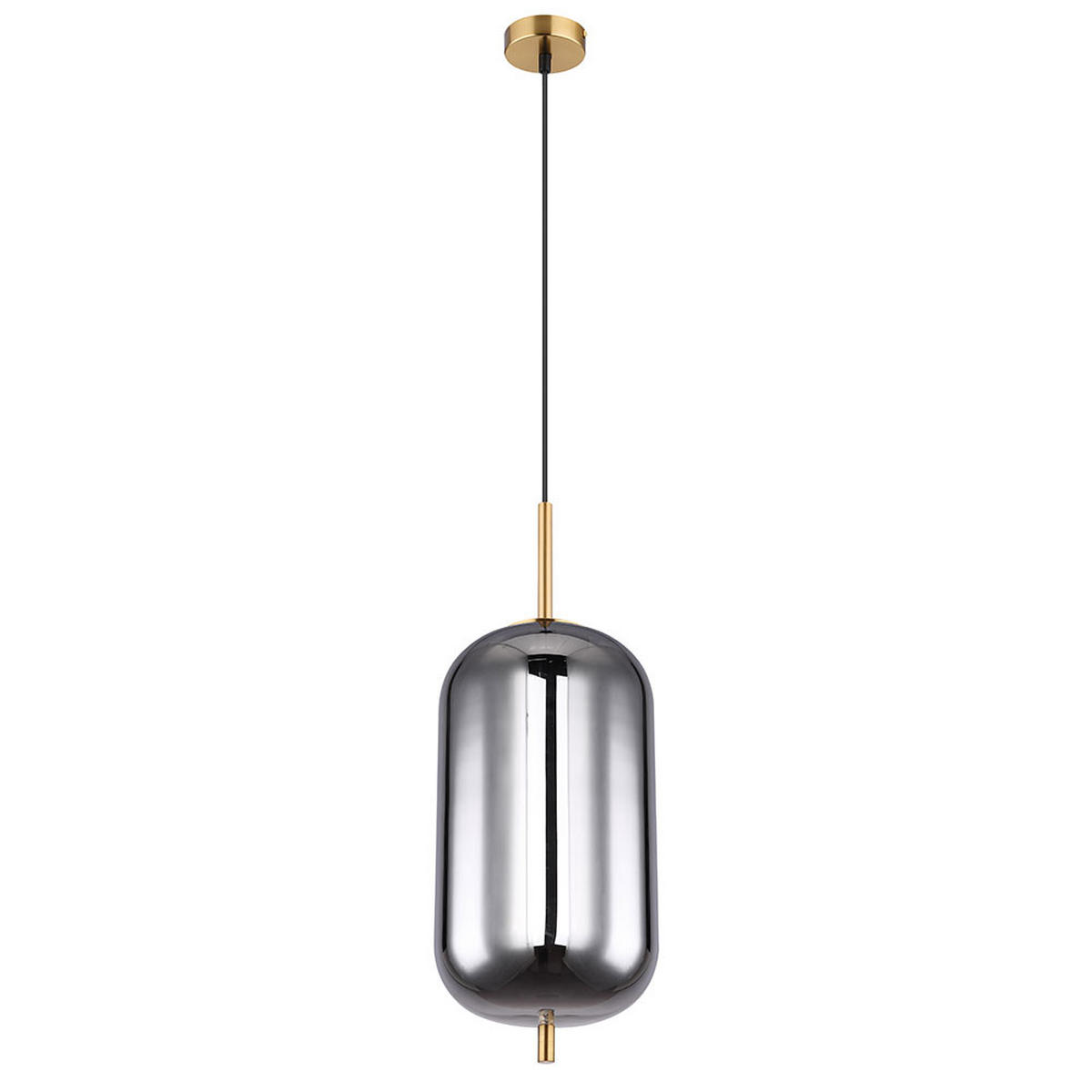 HÄNGELEUCHTE Metall Rauchglas Grau Matt - Grau, Glas (22/22/120cm) - Globo Lighting