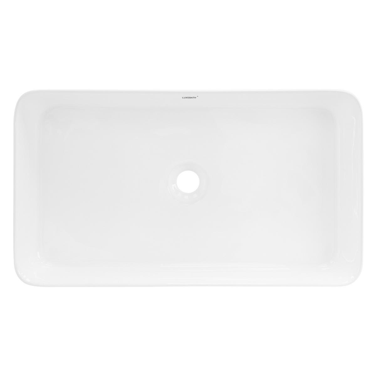 WASCHBECKEN - Weiß, Keramik (38/12/68cm) - LuxeBath