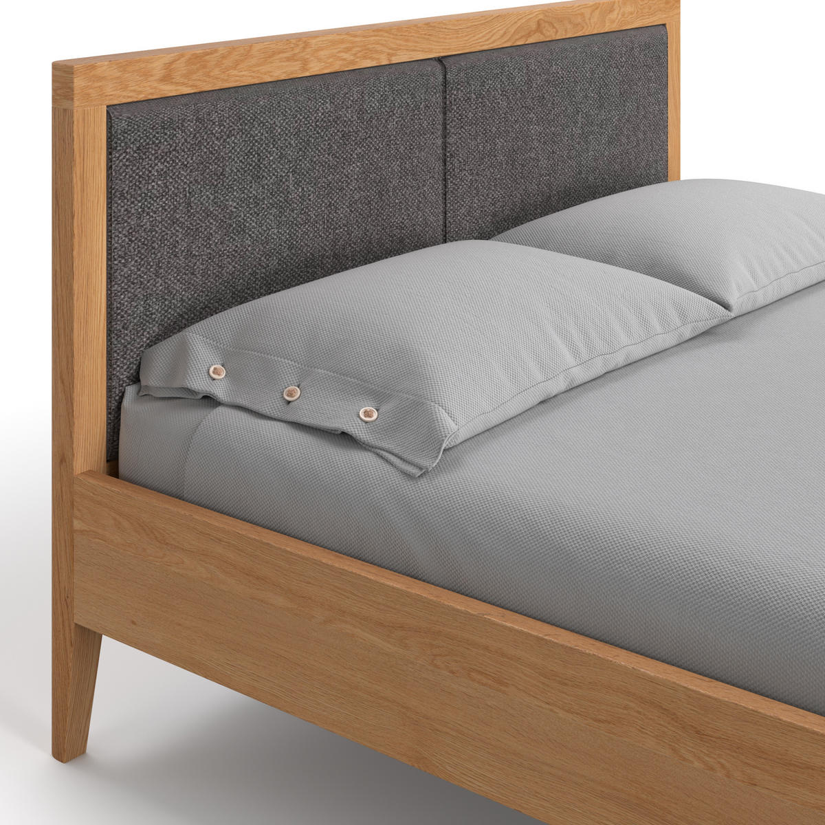 MASSIVHOLZBETT Silva aus Eiche 200x200 cm - Eichefarben/Braun, Holz (200/200cm) - Danzz