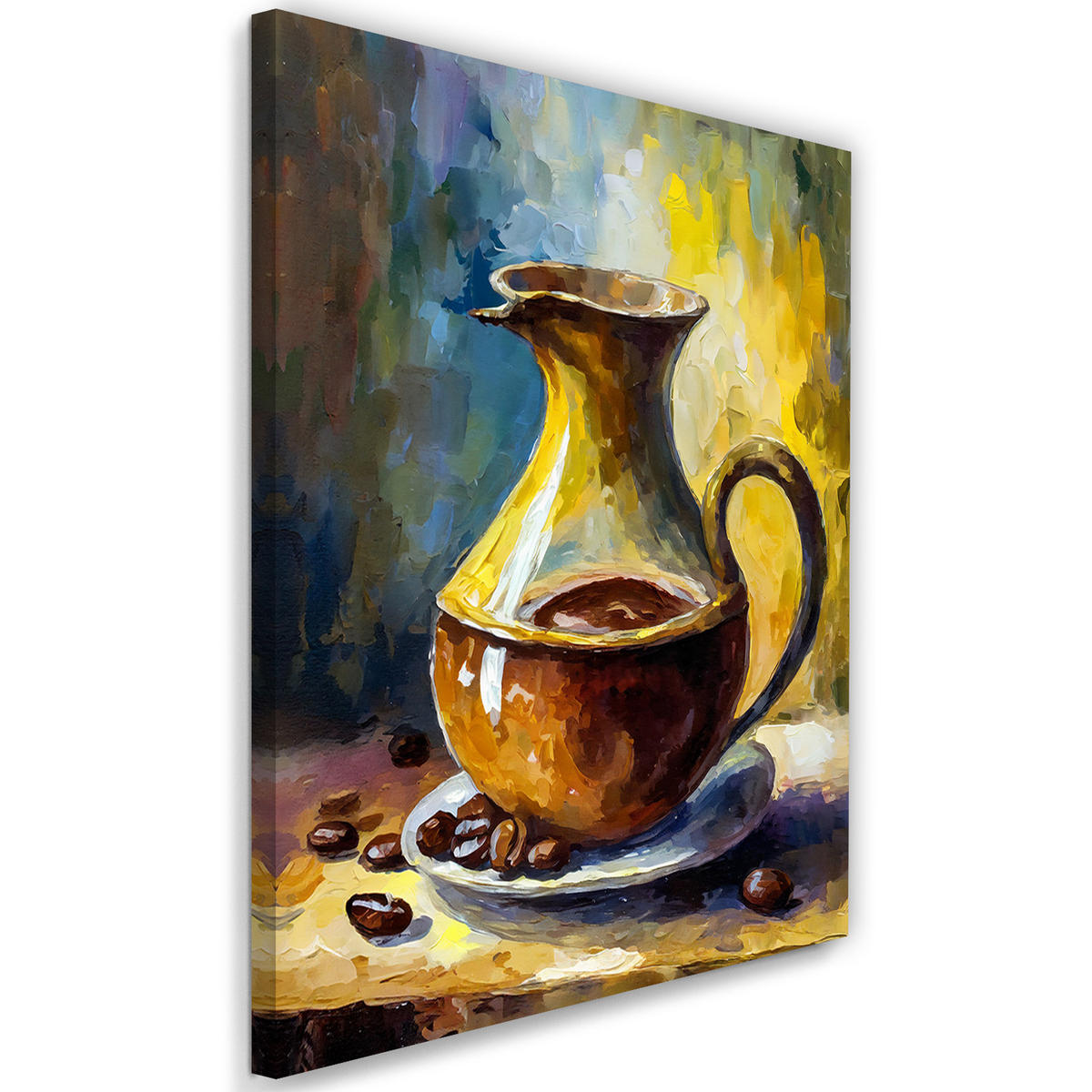 LEINWANDBILD, Vintage Kaffee 40x60cm - Gelb, Textil (40/60cm) - Feeby