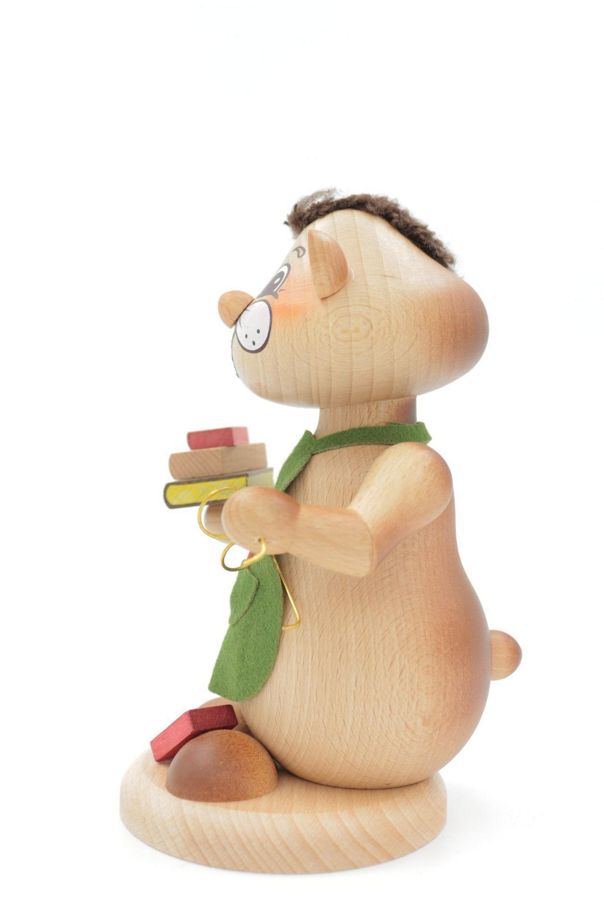 RAUCHFIGUR Hamster Bücherhamster 18 cm - Multicolor, Holz (12/18/0.1cm)