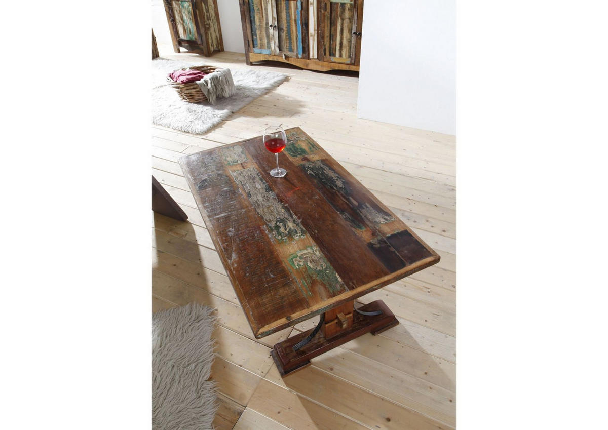 COUCHTISCH Altholz 120x70x45 mehrfarbig lackiert NATURE OF SPIRIT #06 - Multicolor, Holz (120/70/45cm) - Massivmoebel24
