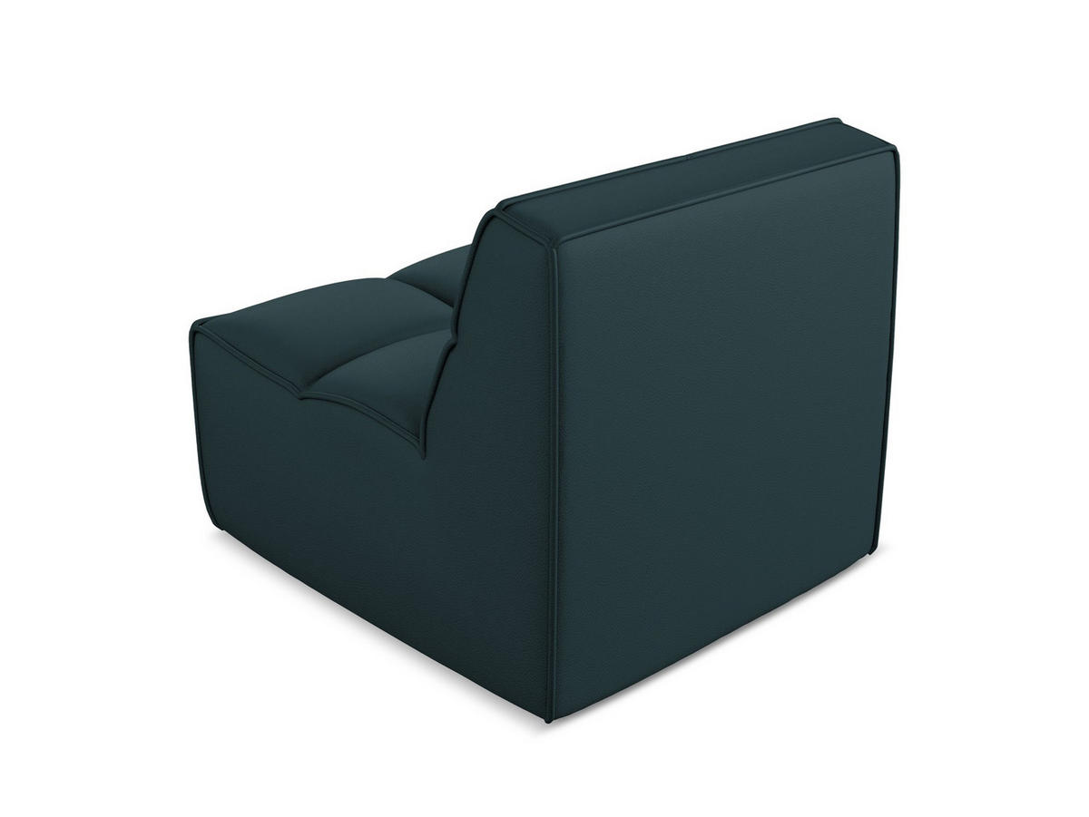 SESSEL Kunstleder Blau - Blau/Petrol, Leder/Kunststoff (80/75/93cm) - Makamii