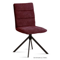 ESSZIMMERSTUHL (2er-Set) Dulce 47x92x60 Schwarz/Marsala - Brombeere/Schwarz, Kunststoff (60/92/47cm) - 58aufmkessel