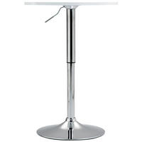 STEHTISCH rund 60 cm Holz weiß - Chromfarben/Weiß, Holz/Metall (60/60/85cm) - CLP